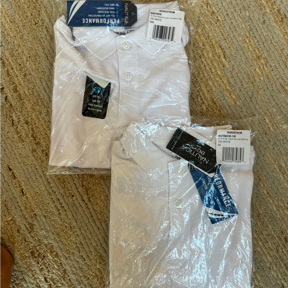 NWT Nautica Kids School Uniform Polos, set of 2